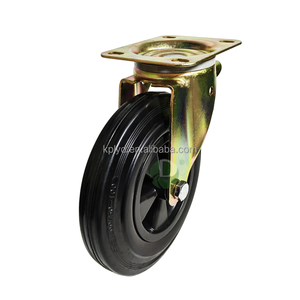 Werks-Direkt vertriebs durchmesser 200mm, 8 Zoll Gummi-Hoch leistungs rollen Universal-Bremsscheiben Mülleimer rollen - Product Image 3