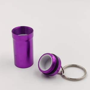 ที่อุดหูอลูมิเนียมกันน้ำกล่องใส่ของที่อุดหูสำหรับเดินทางตั้งแคมป์กลางแจ้งพร้อมพวงกุญแจ - Product Image 1