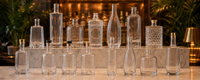 Bouteille en verre pour whisky, flacon vaporisateur de parfum en verre, flacon diffuseur en verre, bouteille de parfum personnalisée en verre
