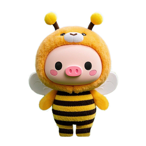 Tùy Chỉnh Trọng Dễ Thương Sang Trọng Đôi Mắt Lớn Lợn Đồ Chơi Động Vật Sang Trọng PVC Bee <span class=keywords><strong>Pig</strong></span> Đồ Chơi Món Quà Hoàn Hảo Cho Bé Trai Đồ Trang Trí Cho Các Bên Và Chơi - Product Image 1