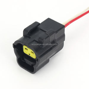 Conector eléctrico automático hembra de 2 pines resistente al agua Compatible con arnés de cableado del motor y sensor de temperatura del refrigerante del vehículo - Product Image 3