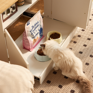 صندوق غرف النوم الخشبي المغطى بجزء جميل يوضع على المنضدة بنهاية المطبخ أثاث مذهل مقعد الحمام للقطط أثاث حيوانات أليفة - Product Image 6