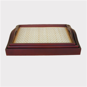 Plateau de service rectangulaire en bambou fait main pour aliments et thé, artisanat multifonctionnel fabriqué au Vietnam - Product Image 6