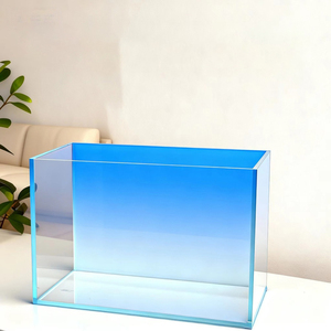 ตู้ปลาตั้งโต๊ะแบบใสพิเศษ - พื้นหลังไล่เฉดสีฟ้าขาว - Product Image 2