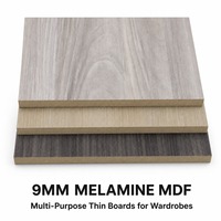 Panneau de fibres à densité moyenne en mélamine de 9 mm, panneau de fibres multi-usages de moyenne épaisseur, adapté aux armoires et aux placards