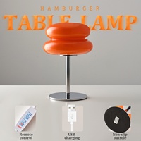 Lampe de chevet en forme de hamburger, mignonne, alimentée par USB, à intensité variable, 3 températures de couleur, lampe fantaisie pour enfants, cadeau pour chambre à coucher
