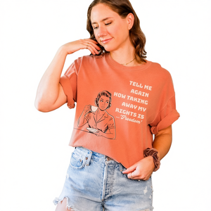 T-shirt Crop Feminista Comfort Colors da Donna a Maniche Corte Stampata Casual 100% Cotone Girocollo Vestibilità Ampia Per Tutte le Stagioni - Product Image 1