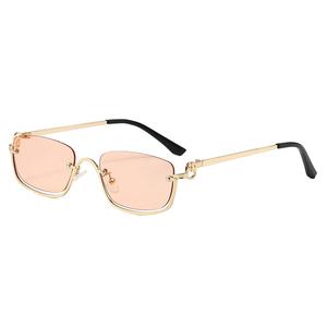 <span class=keywords><strong>Gafas</strong></span> <span class=keywords><strong>de</strong></span> <span class=keywords><strong>sol</strong></span> rojas <span class=keywords><strong>de</strong></span> moda para mujer, lentes UV400, medio marco inferior, cuadrado pequeño, <span class=keywords><strong>gafas</strong></span> <span class=keywords><strong>de</strong></span> sombrilla transfronterizas populares, venta al por mayor - Product Image 3
