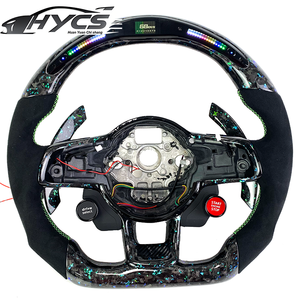 Affichage LED personnalisé Volant en fibre de carbone forgé pour <span class=keywords><strong>Volkswagen</strong></span> Golf MK7 MK8 Golf 8 Golf 7 GTI Scirocco <span class=keywords><strong>Polo</strong></span> GTS <span class=keywords><strong>R</strong></span> <span class=keywords><strong>Line</strong></span> - Product Image 1