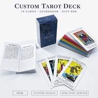 Jeu de tarot personnalisé de 78 cartes avec guide en anglais, emballage personnalisé, cartes de tarot écologiques, jeu de divination, vente en gros OEM