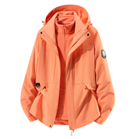 Outdoor-modejas voor koppels Stijlvol met uitneembare binnenvoering Warmte Fleece gevoerd Pluche Dik Windbestendig Waterdicht