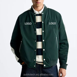 Veste universitaire d'automne-hiver personnalisée OEM pour hommes avec col veste universitaire en satin brodé avec logo personnalisé vierge pour hommes - Product Image 1