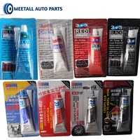 Adhésifs 3+3 résistants aux hautes températures, mastic moteur RTV, colle sans joint, résistant à l'huile, étanche, noir, rouge, gris