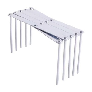 Yonghong Stainless Steel Folding Telescopic Rack <b>Adjustable</b> Drain Rack For Kitchen Dish Storage <b>Square</b> Modern Design - Product Image 4