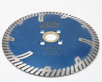 Lame de découpe diamantée sèche JDK de 5 pouces pour granit, à bord continu avec dents de protection, lame pour granit