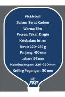 Raqueta de Pickleball de Fibra de Vidrio, Empuñadura Antideslizante Premium, 16 mm de Grosor, Diseño Ligero para Niños, Entrenamiento y Entretenimiento