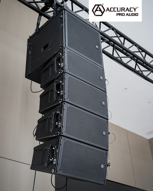 Accuracy Pro Audio CLA208A NEO Dual 8 Inch Line Array Module Professional Active Line Array System with 18 Inch Subwoofer