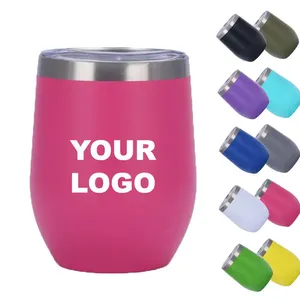 Gobelets à café portables personnalisés de haute qualité avec logo, 12 oz, avec couvercle et paille, vente en gros - Product Image 5