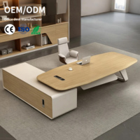 Bureau de direction moderne OEM ODM sur mesure, table de patron de luxe, bureau de direction pour PDG, mobilier de bureau commercial