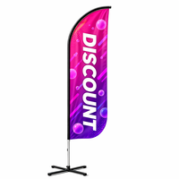 Drapeau personnalisé avec logo et accessoires complets, directement de l'usine, pour événements en plein air
