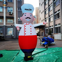 Publicité sur mesure gonflable agitant la main Chef Air Dancer Man