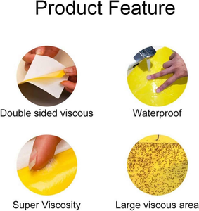กับดักกาวเหนียวสีเหลืองสองด้าน ตัดได้เอง ใช้สำหรับแมลงวันผลไม้ แมลงขาว แมลงกัดใบ ใช้ในบ้าน สวน โรงเรือน และฟาร์ม - Product Image 3