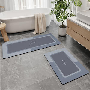 แผ่นรองอาบน้ำแบบสี่เหลี่ยม 2 ชิ้น ทำจากไดอะตอมไมต์ กันลื่น ซึมซับน้ำได้ดี สำหรับห้องน้ำในบ้าน - Product Image 1