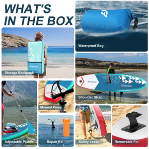 Planche de yoga gonflable 11'x33"x6" avec pont large antidérapant, stable pour la pêche, le <span class=keywords><strong>surf</strong></span> et les sports nautiques - Product Image 2