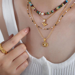 Joolim 18K Gold Plated Small Cute Animal <strong>Crab</strong> Bird Bee Eye Sea Horse Necklace Stainless Steel Tarnish Free <strong>Jewelry</strong> Wholesale - Product Image 4