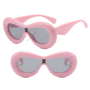 DL Gafas Venta al por mayor Ins Venta caliente Grueso Una pieza Labio Y2K Gafas de sol 2023 Mujeres Candy Hip Hop Gafas de sol inflables Lentes - Product Image 4