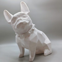 DIY Fluid Poupée en vinyle Bulldog 28 cm Embryon blanc avec tirelire Ornements blancs vierges Peinture graffiti artisanale pour enfants Chien français