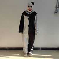 Nouveau Costume Art the Clown de Terrifier avec Masque en Latex Intégré, Accessoire de Fête Horreur pour Adulte, Idéal pour Halloween