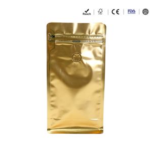 Bolsa de Café Personalizada con Impresión, Sellado al Vacío de Grado Alimenticio con Válvula, <span class=keywords><strong>a</strong></span> Prueba de Olores, para Almacenamiento en el Hogar, Bolsa de Pie - Product Image 1