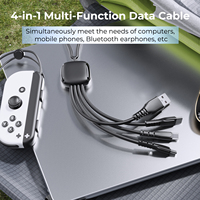 Kabel Pengisi Daya 3 in 1 Portabel dengan Logo Custom, Pengisian Cepat 3A, Murah, Multifungsi, Gantungan Kunci untuk Ponsel, Perjalanan