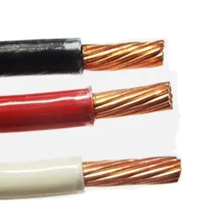 THWN kabel THHN kabel kawat ukuran AWG 4 6 8 10 12 14 kabel bangunan listrik nilon tembaga terjalin