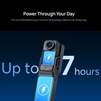 Cámara de Acción Portátil SJCAM C400 Pro 4K HD con Pantalla Giratoria Desmontable para Vlog, Viajes y Deportes al Aire Libre