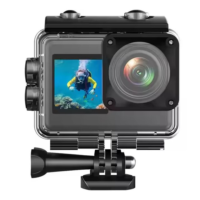 2025 New Popular 5K 30fps Body Waterproof 170 Degree Wide Angle Youtube Wifi Action Wireless Dual Screen Action Sports Cameras