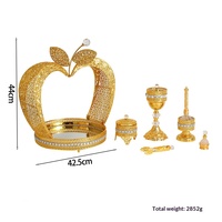 Nouvel ensemble d'encens de style moyen-oriental religieux, décoration de pomme, emballage personnalisé en carton de fer et de verre portable