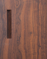 Portes d'armoire en placage de palissandre sur mesure-Conception moderne de panneaux affleurants avec poignées intégrées pour intérieurs résidentiels