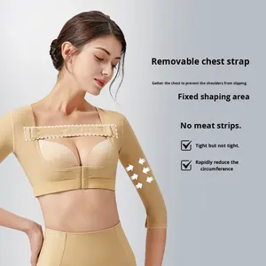 Ropa Moldeadora Postoperatoria para Brazos <span class=keywords><strong>y</strong></span> <span class=keywords><strong>Pecho</strong></span> <span class=keywords><strong>de</strong></span> Mujer con Diseño <span class=keywords><strong>de</strong></span> Mariposa, <span class=keywords><strong>de</strong></span> Nylon Sin Costuras, Reductora, Adelgazante, con Soporte <span class=keywords><strong>y</strong></span> Levantamiento <span class=keywords><strong>de</strong></span> Busto - Product Image 4