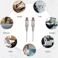 Câble de charge rapide USB-C vers USB-C 1M PD 60W 100W pour téléphones HUAWEI XIAOMI, compatible OEM/ODM, pour transfert de données et charge rapide