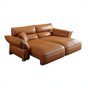 Genuine Leather Three Seat <b>Bed</b> Remote Control Adjustable Telescopic Sleep Function Minimalist Design for Home DD045 Adjustable D - Product Image 6