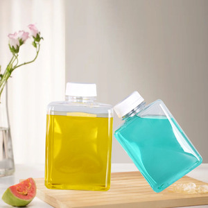 New 600ml Pháp vuông nhựa chai nước trái cây 20oz nước giải khát nước ép trái cây dễ dàng mở nắp bằng chứng giả mạo cap cho năng lượng đồ uống - Product Image 5