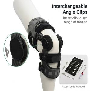 Tutore Ginocchio Regolabile con Cerniere <span class=keywords><strong>per</strong></span> Osteoartrite, Valgo, Varo, Instabilità Legamentosa, Supporto ROM - Certificato CE ISO13485, Taglie S-3XL - Product Image 1