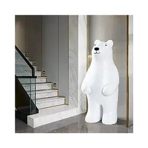 Modern bear life-size sculpture for indoor and outdoor lawns