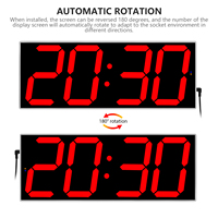 Horloge murale numérique LED personnalisée de 6 pouces avec récepteur IR