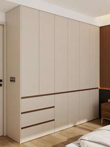 Newest Modern Portable Walk-In Closet <b>Wardrobe</b> Custom Systems Design Wood Bedroom Cupboards with Solid Wood <b>Door</b> - Product Image 4