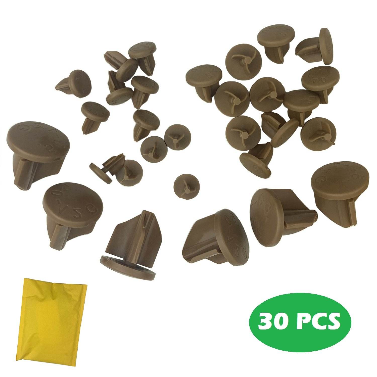 30pcs ( 6 big, 12 mid, 12 small )