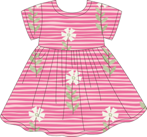 En stock, robe d'été pour filles, nouvelle robe <span class=keywords><strong>à</strong></span> manches courtes <span class=keywords><strong>à</strong></span> imprimé floral <span class=keywords><strong>rose</strong></span>, confortable et douce pour la peau, robe de princesse décontractée pour filles - Product Image 3