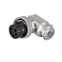 Connecteur Câble Coudé à 90 Degrés GX20 M19, Prise Femelle 2 à 15 Broches, Connecteur Circulaire M19 pour Équipement de Contrôle du Trafic